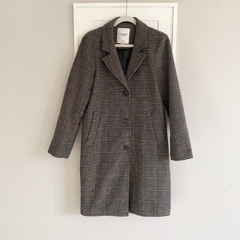 Abercrombie and Fitch Dad Coat in Plaid